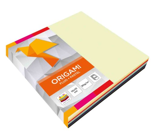 ORIGAMI 10X10 MIX farieb 100 listov
