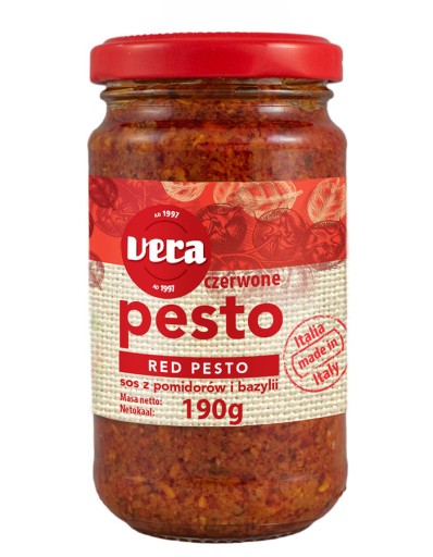 PESTO Z RAJKOV A BAZALKY 190g Červené pesto