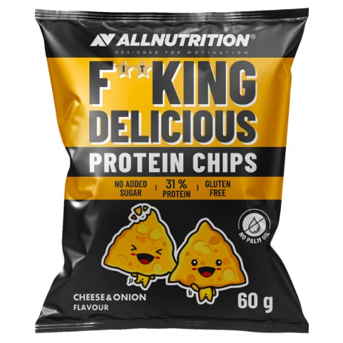 ALLNUTRITION FITKING LAHODNÉ PROTEÍNOVÉ ČIPY 60G SYR A CIBUĽA
