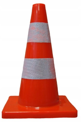 Kužeľ 30 cm Výstražná reflexná páska ROAD otvor na tyč