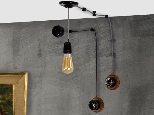 RETRO LOFT KÁBLOVÝ HÁK KERAMICKÝ 20x30mm BIELY