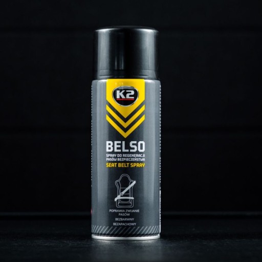 K2 BELSO regeneračný sprej na bezpečnostné pásy 400ml, uľahčuje prevíjanie
