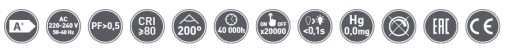 E27 12W neutrálna LED žiarovka LD-PN2A60-12