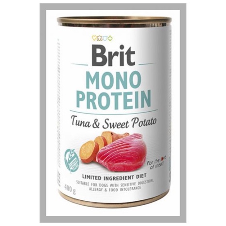 Brit Mono Protein Tuna & Sweet Potato krmivo pre psov 400g 1 plechovka