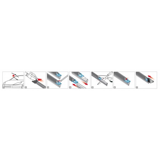 2x 6mm Stieracie gumičky 710mm GRUBABOSCH AEROTWIN