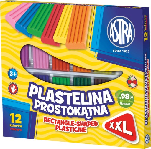 Plastelína 12col obdĺžniková 303117001 ASTRA