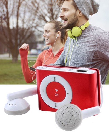 MP3 PREHRÁVAČ Čítačka kariet až 32 slúchadiel ORANŽOVÁ