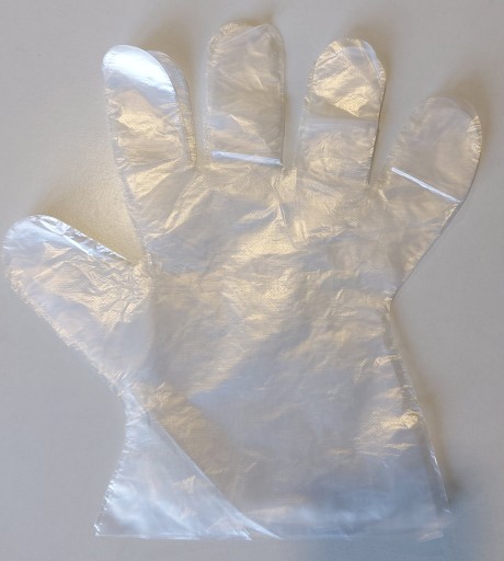 Jednorazové rukavice z HDPE fólie 100 ks.