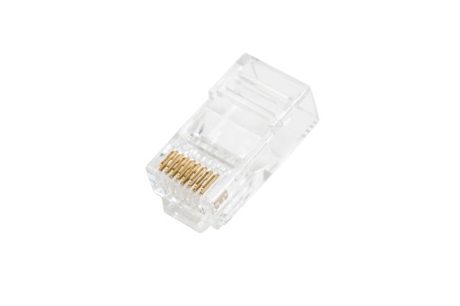 Zástrčka RJ45 s krytom, kategória farieb 6, netienená, AWG 26-24, 5 kusov