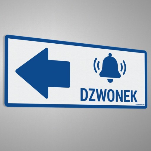 Nálepka - Zvonček vľavo 10x25