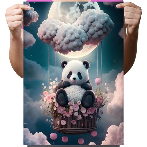 DIAMANTOVÁ VÝŠIVKA Diamantová maľba Diamantová mozaika pre deti Súprava Panda