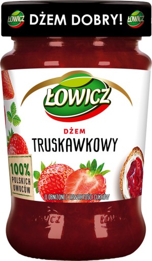 Łowicz jahodový džem, minimum cukrov, 280g