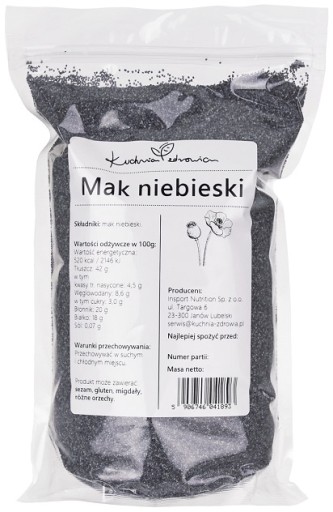 MAK MODRÝ 1kg PRÍRODNÝ PRÍRODNÝ MAK ZRNÁ ZDRAVOTNÁ KUCHYŇA