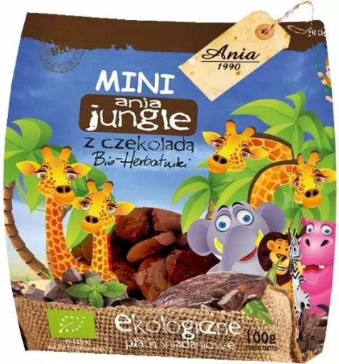 ANIA Bio sušienky z džungle s čokoládou 100g