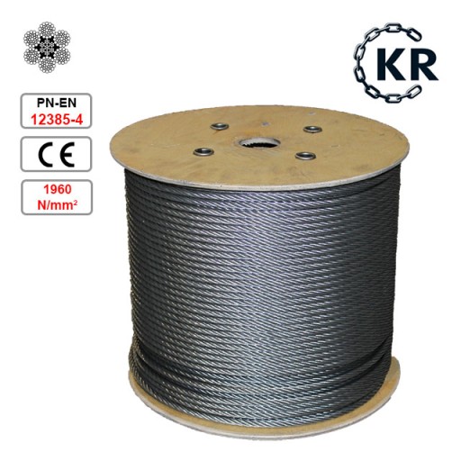 oceľové lano 6x36 WS IWRC fi 11mm 8,6t - CERTIFIKÁT