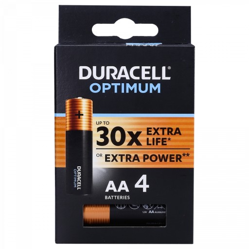 DURACELL Optimum LR6 R6 AA alkalická batéria BL4