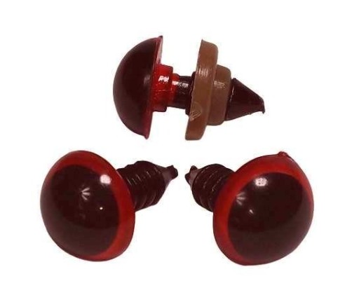 Oči pre maskotov 10mm červené 2 ks.