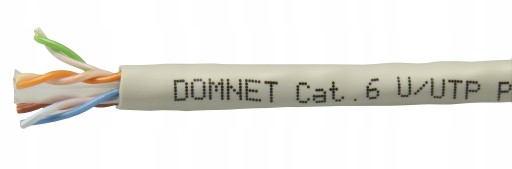 Twisted pair U/UTP cat.6 kábel, RJ45 medený sieťový vodič