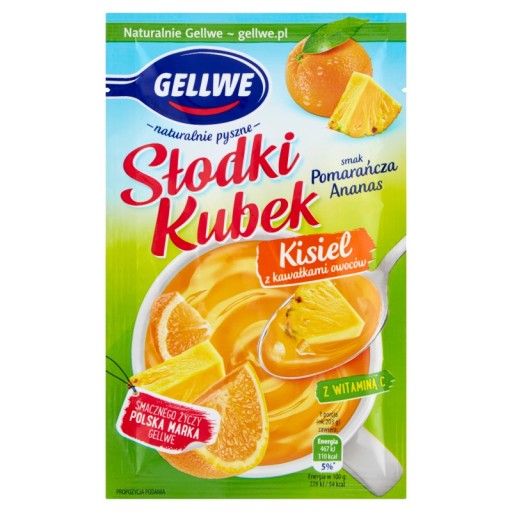 Gellwe Słodki Kubek Želé pomarančový ananás 28 g