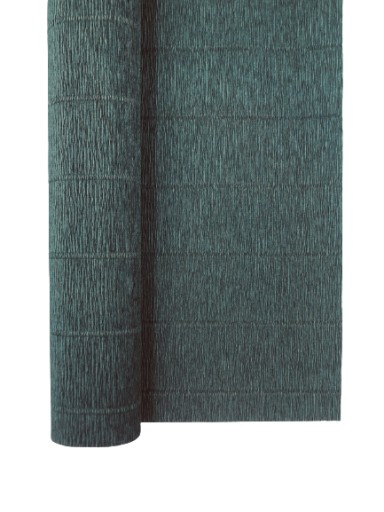 Krepový papier, taliansky krep, 180 g, krčený hodvábny papier, č. 560, tmavo modrozelený