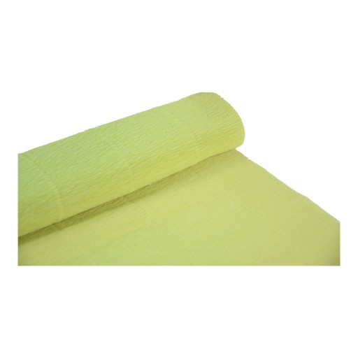 Taliansky krepový papier, svetlozelený hodvábny papier, 50x250 zelený