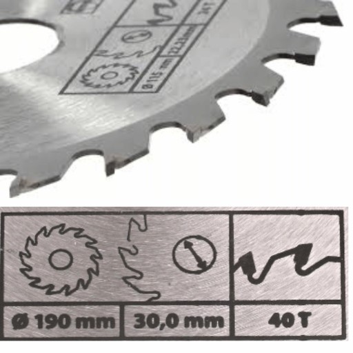 Kotúčová píla Drel CON-TCT-1904 na drevo 190x30mm