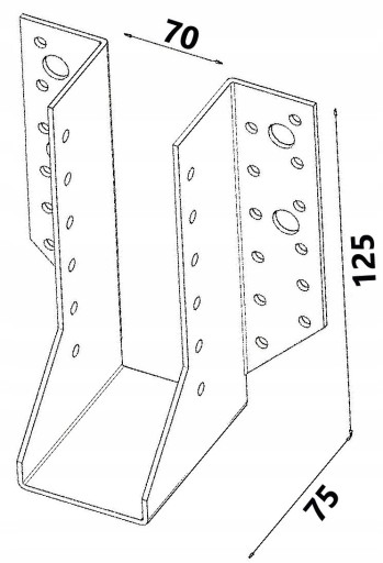 Držiak BEAM HANGER 70 x 125, konektor WB72