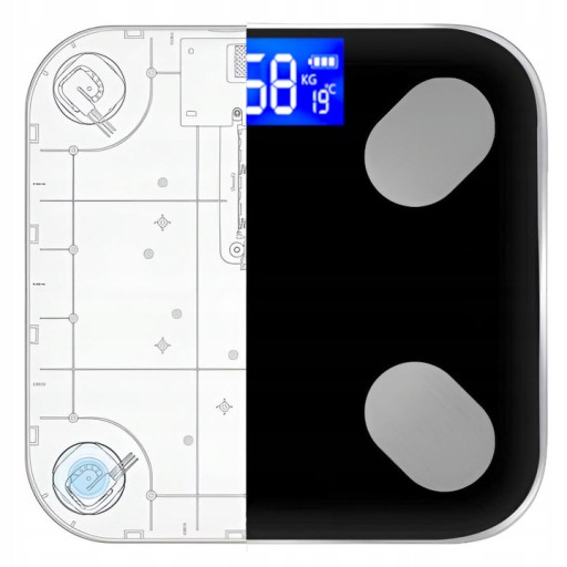 BLUETOOTH ANALYTICKÁ KÚPEĽŇOVÁ VÁHA SLIM 180 kg SMART + 26v1 Android iOS