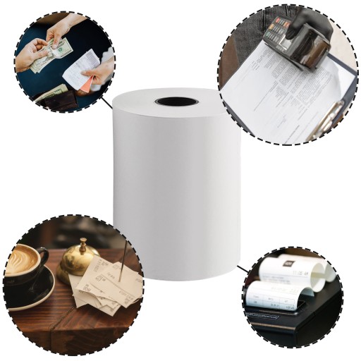Pokladničné rolky na terminály, termocitlivé termopásky, 57mm, 20m - 10 ks.