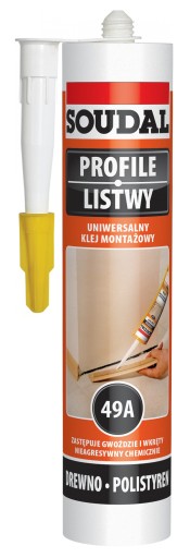 SOUDAL MONTÁŽNE LEPIDLO 49A PÁSOVÉ PROFILY