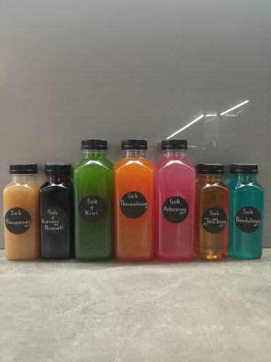 Fľaša PET plastové fľaše na džús, korenie, 500ml, 10 kusov + etikety