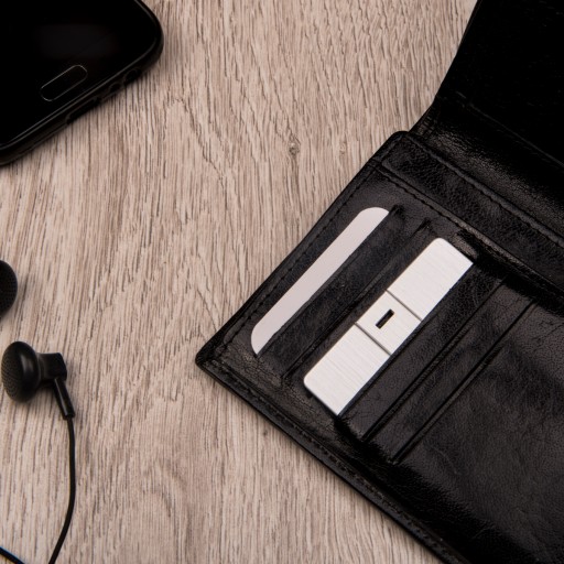 Kovová karta Pendrive 1 GB strieborná + gravírovanie