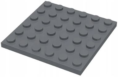 LEGO PLATE 6X6 TMAVO SIVÁ 3958