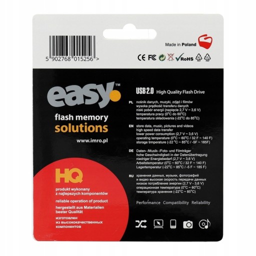 Imro pendrive 8GB USB 2.0 Easy black