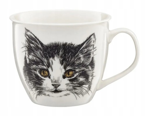 Ambition veľký porcelánový hrnček Divoká mačka 550ml
