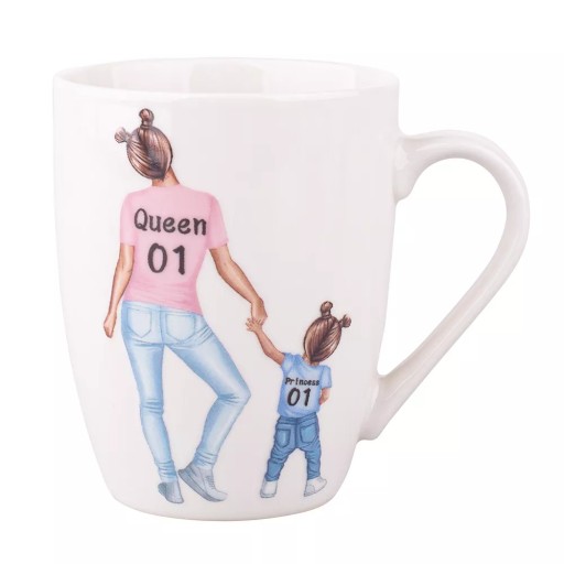 Hrnček pre matku a dcéru Queen Hrnček na kávu a čaj