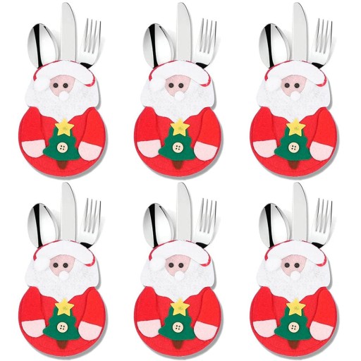 6x PÚZDRO SANTA CLAUS NA VIANOČNÝ PRÍBOR