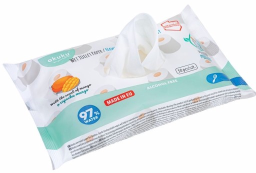 AKUKU Vlhčený voňavý toaletný papier 50 ks.