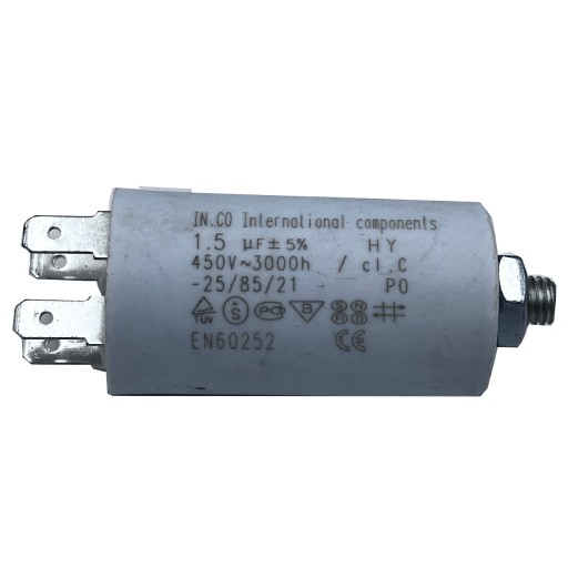TC štartovací kondenzátor valcový 1,5 uF 450V 1,5uF/450