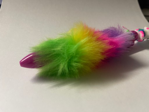 Guľôčkové pero UNICORN 6 farieb v 1 viacfarebné s kožušinkou