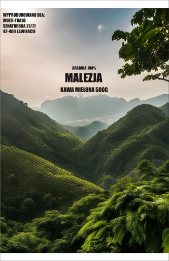 Mletá káva 500g Malajzia Arabica 100%