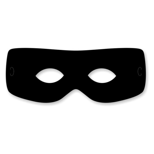 Papierová maska ZORRO čierna BAL karnevalová PARTY