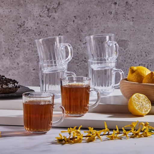 Sada 6 pohárov na kávu a čaj s ušami Altom Design Venus 230 ml