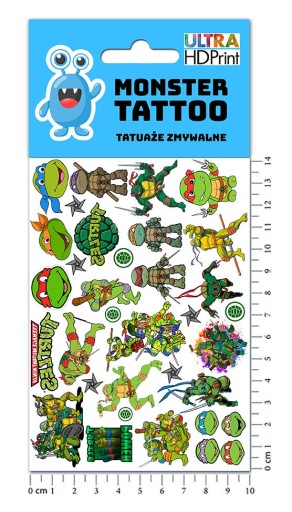 UMÝVACIE TETOVANIE PRE DETI TEENAGE NINJA KORYTNAČKY ORIGINÁLNE DIZAJNY