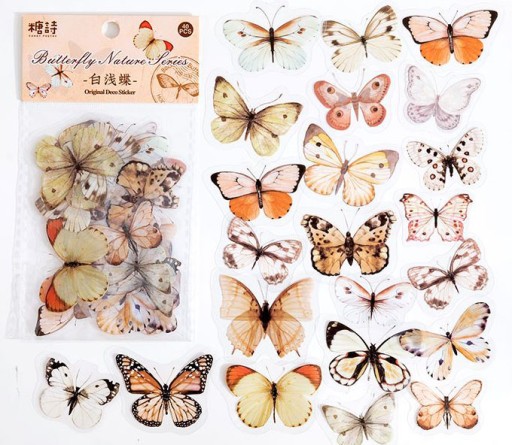 Samolepiace nálepky na scrapbooking s motýľmi