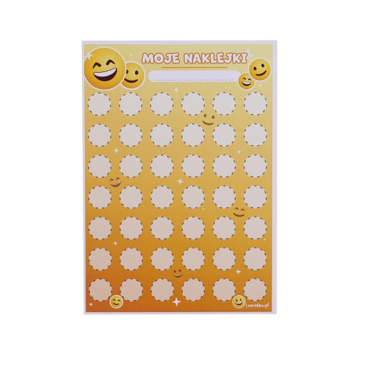 MOTIVAČNÁ KARTA NA NÁLEPKY 20MM - SMILES (A5) - LearnHow