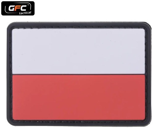 3D ZÁPLATA POĽSKEJ VLAJKY 75x50mm GF CORP PVC