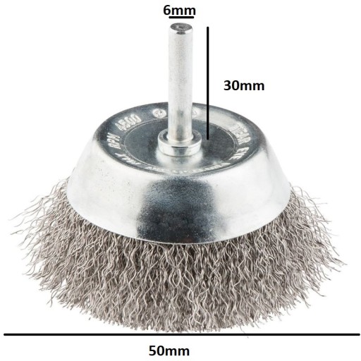 Drôtená kefa pre VŔTAČKU A SKRUTKOVAČ 50mm INOX