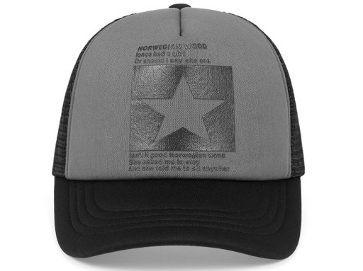 BATCH CAP Šedá STAR MESH BASEBALLOVÁ ČIAPKA