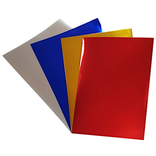 BLOK METALIZOVANÝ PAPIER KARTÓN ZLATÝ STRIEBORNÝ 4 farby A4 24x30 cm. VÝstrih